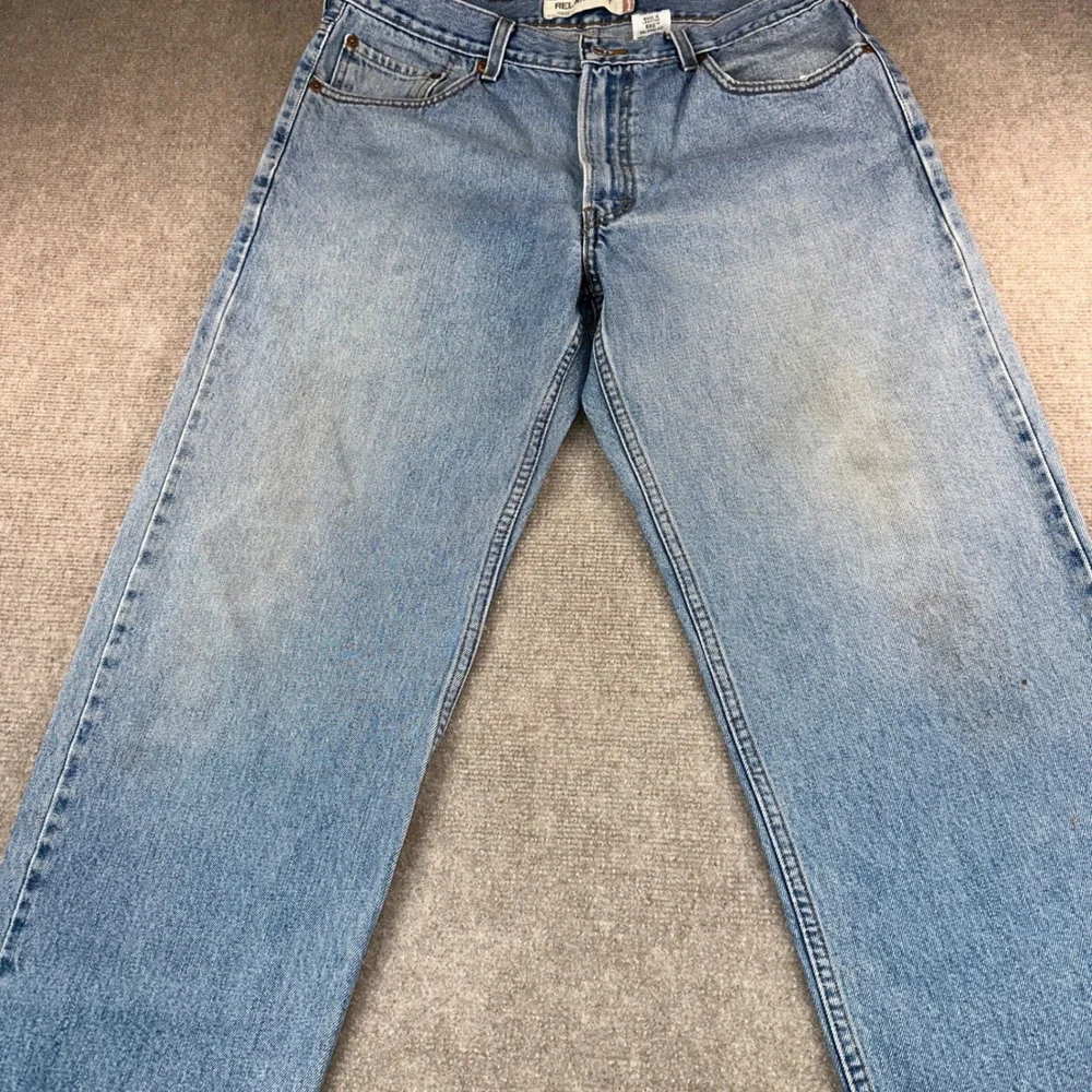 Levis 550 Relaxed Fit Jeans Mens 36x29 Light Wash Denim Blue 100% Cotton 6620